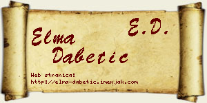 Elma Dabetić vizit kartica